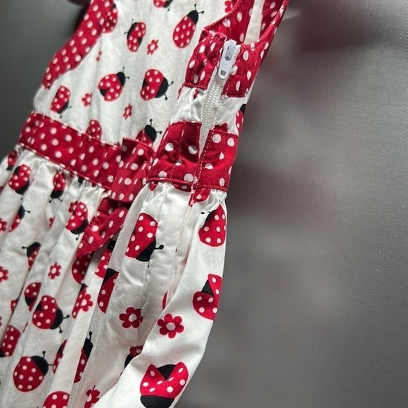 Gymboree beetle bug summer dress size 7 peplum style - Picture 3 of 11